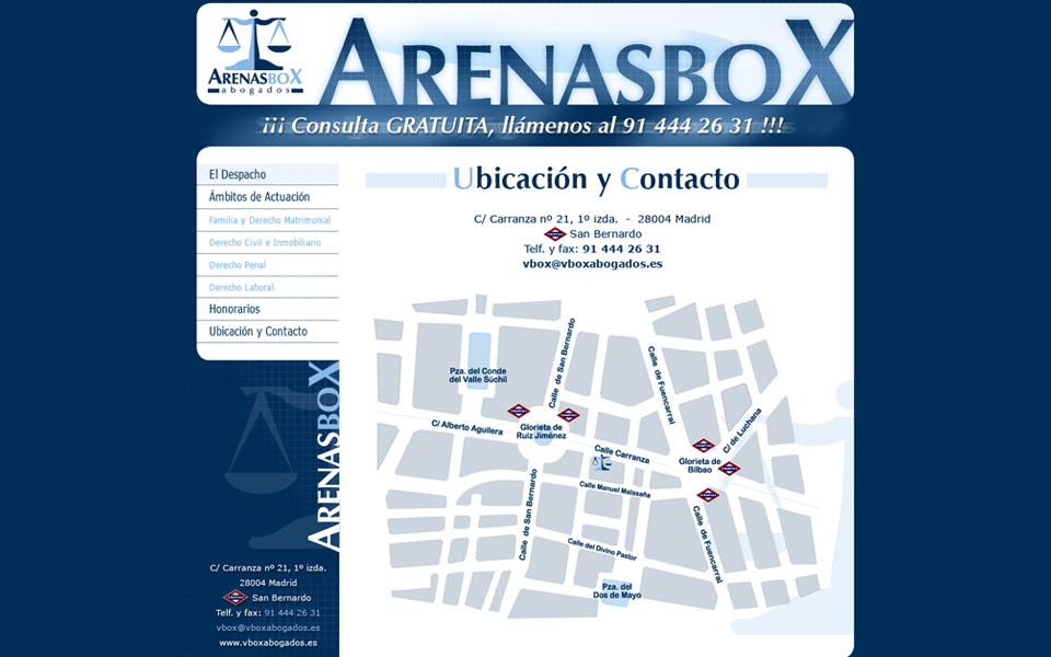 Diseño web Arenas Box