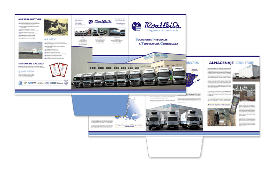 Diseño de carpeta-dossier Montfrisa