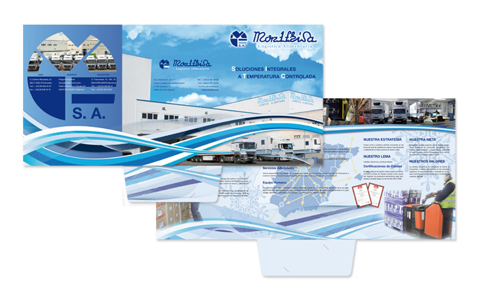Diseño de carpeta publicitaria Montfrisa