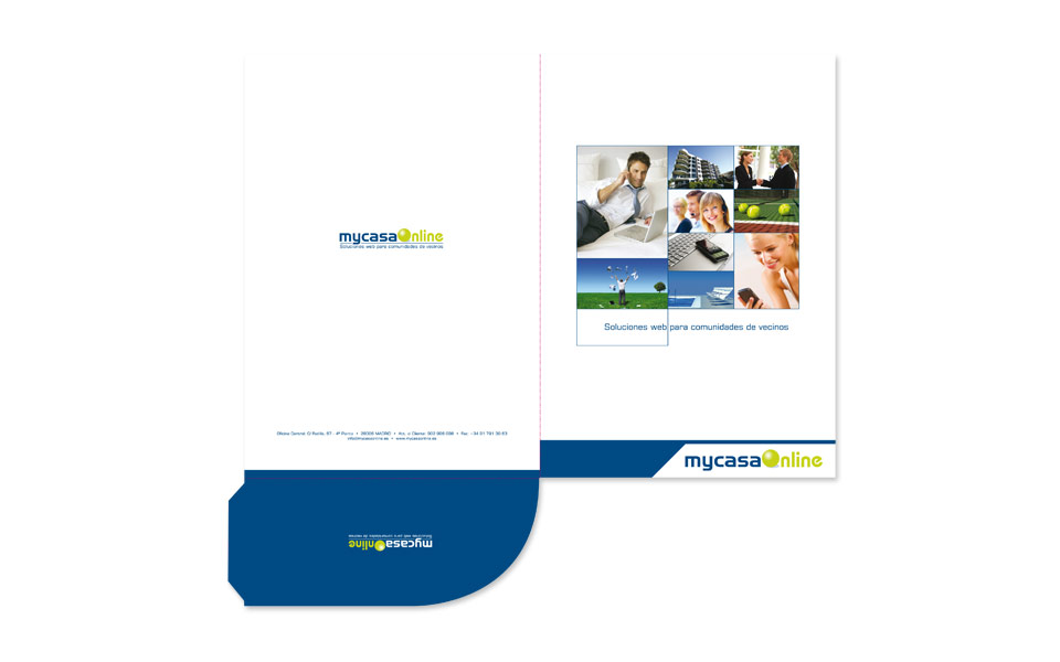 Diseño e impresión carpeta MycasaOnline