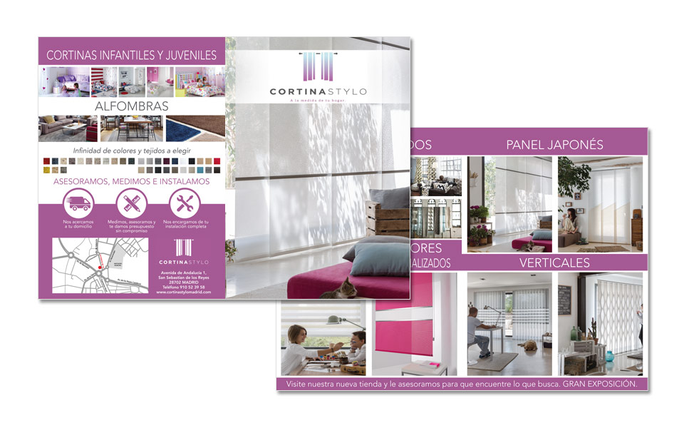 Díptico A5 Cortinas STYLO