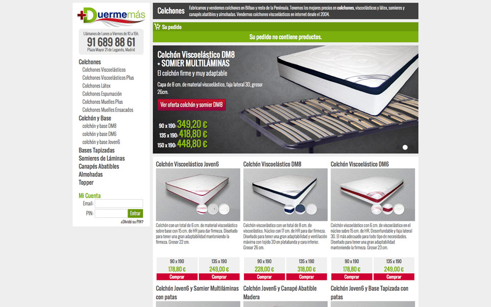 Nueva tienda online Duermemás