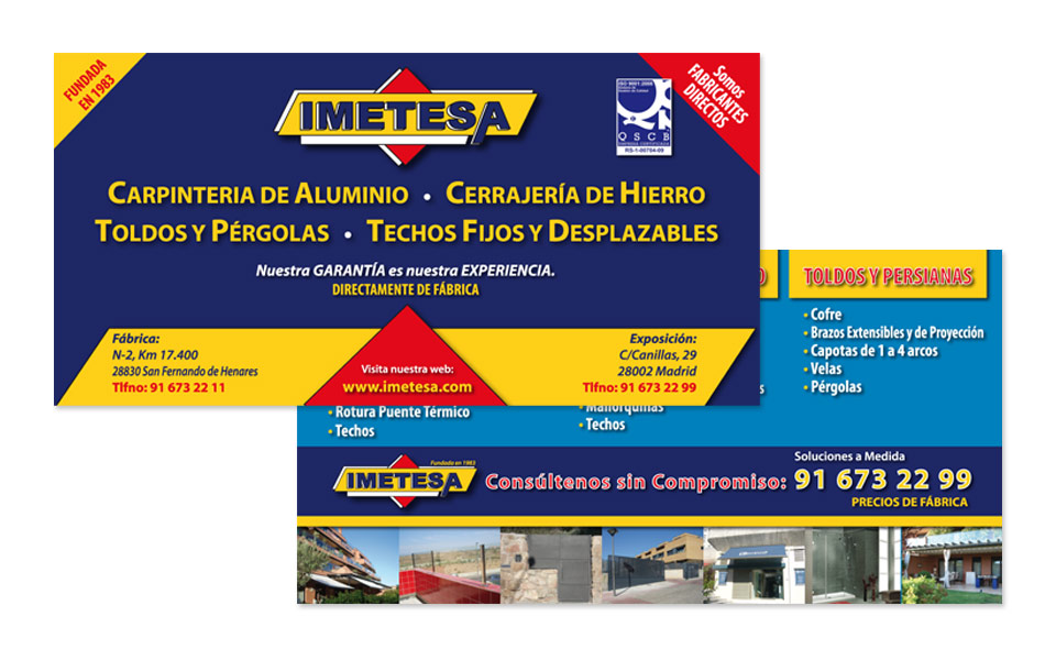 Diseño e impresión Flyers IMETESA