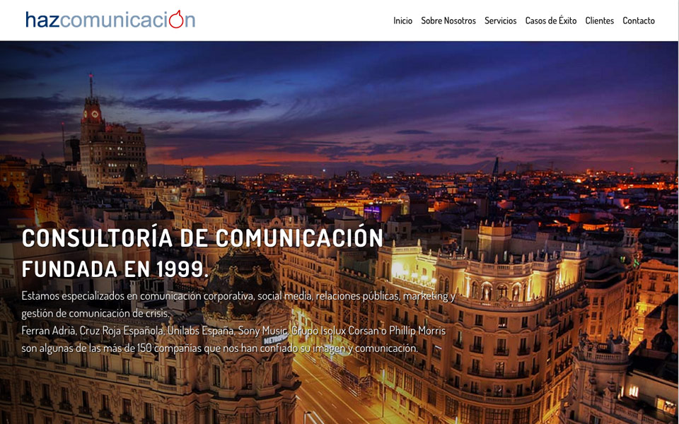 Diseño y programación web Haz Comunicación