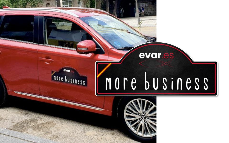 Imán publicitario evar.es para coche