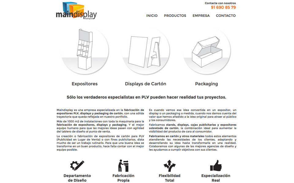 Diseño y Programación Web Main Display