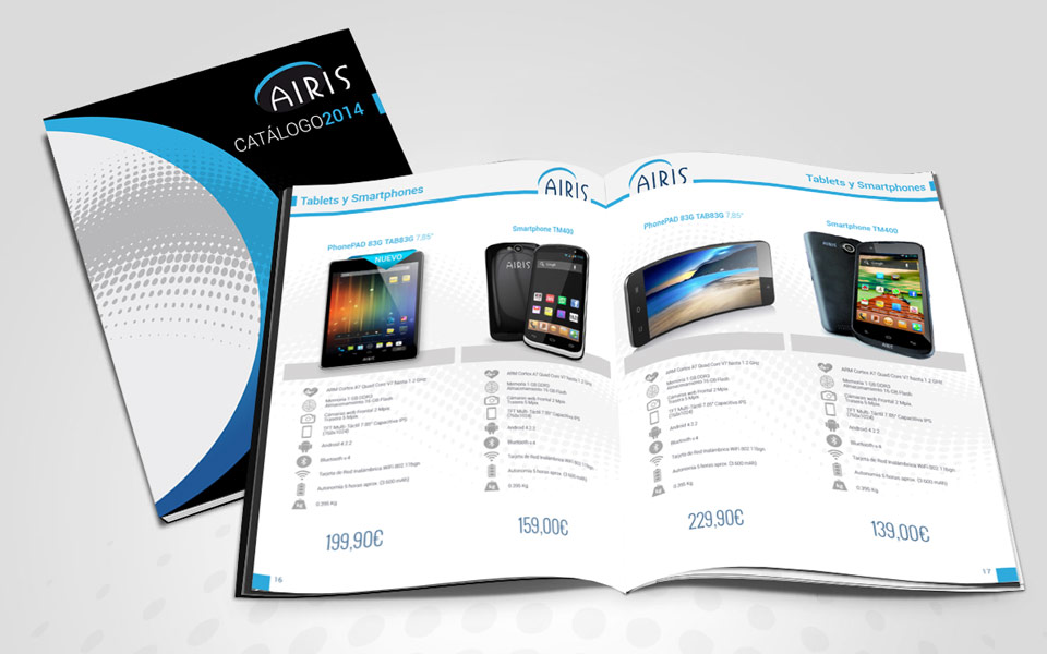 Diseño de Catálogos Productos Tecnológicos