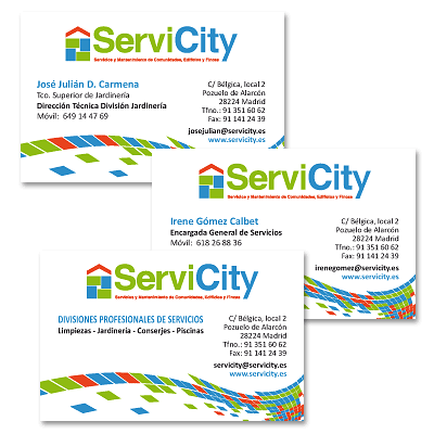 Diseño Tarjetas Visita Servicity