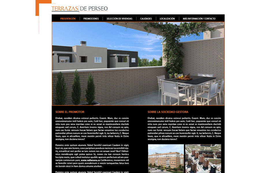 Diseño y Programación Web Terrazas de Perseo