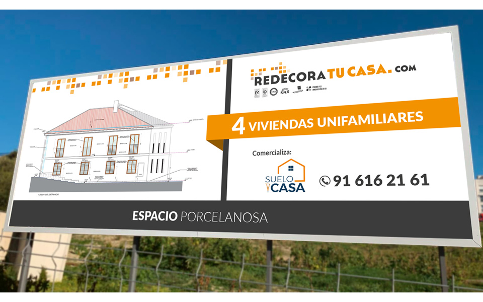 Valla publicitaria promoción Redecoratucasa.com